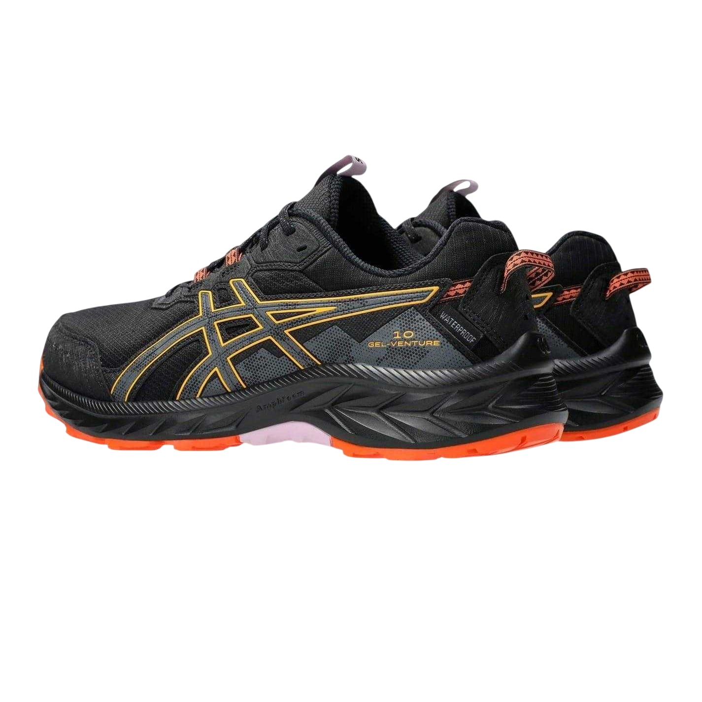 Black-Grey - Back - Asics Womens-Ladies Gel Venture Waterproof Trainers