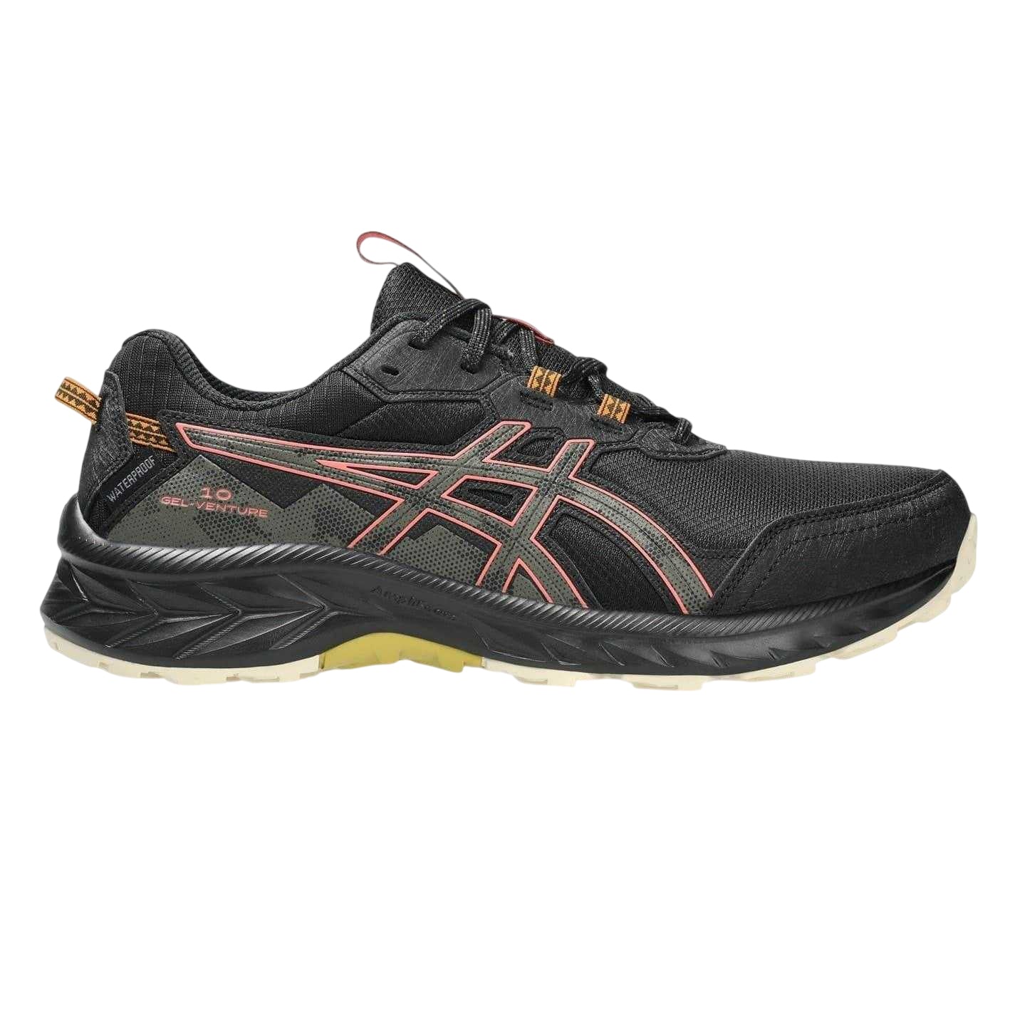 Black-Stone - Front - Asics Womens-Ladies Gel Venture Waterproof Trainers