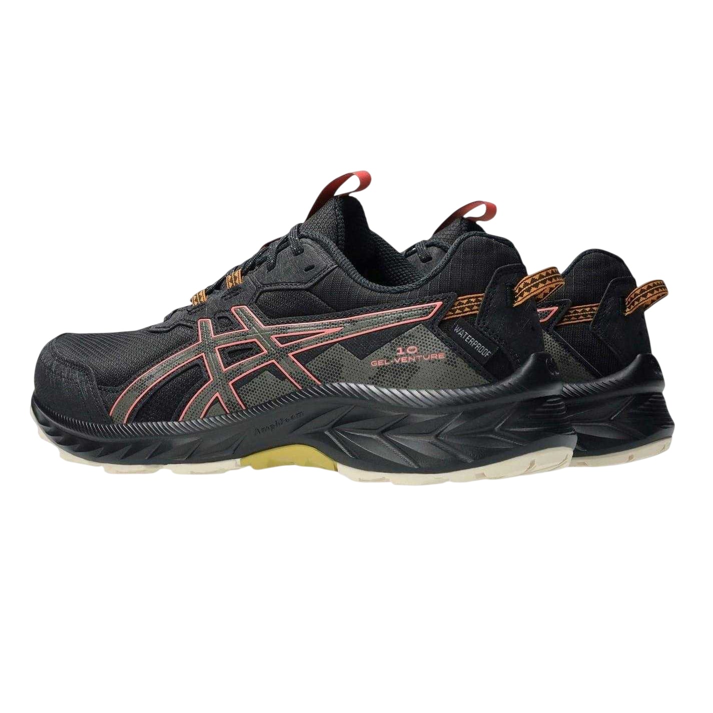 Black-Stone - Back - Asics Womens-Ladies Gel Venture Waterproof Trainers