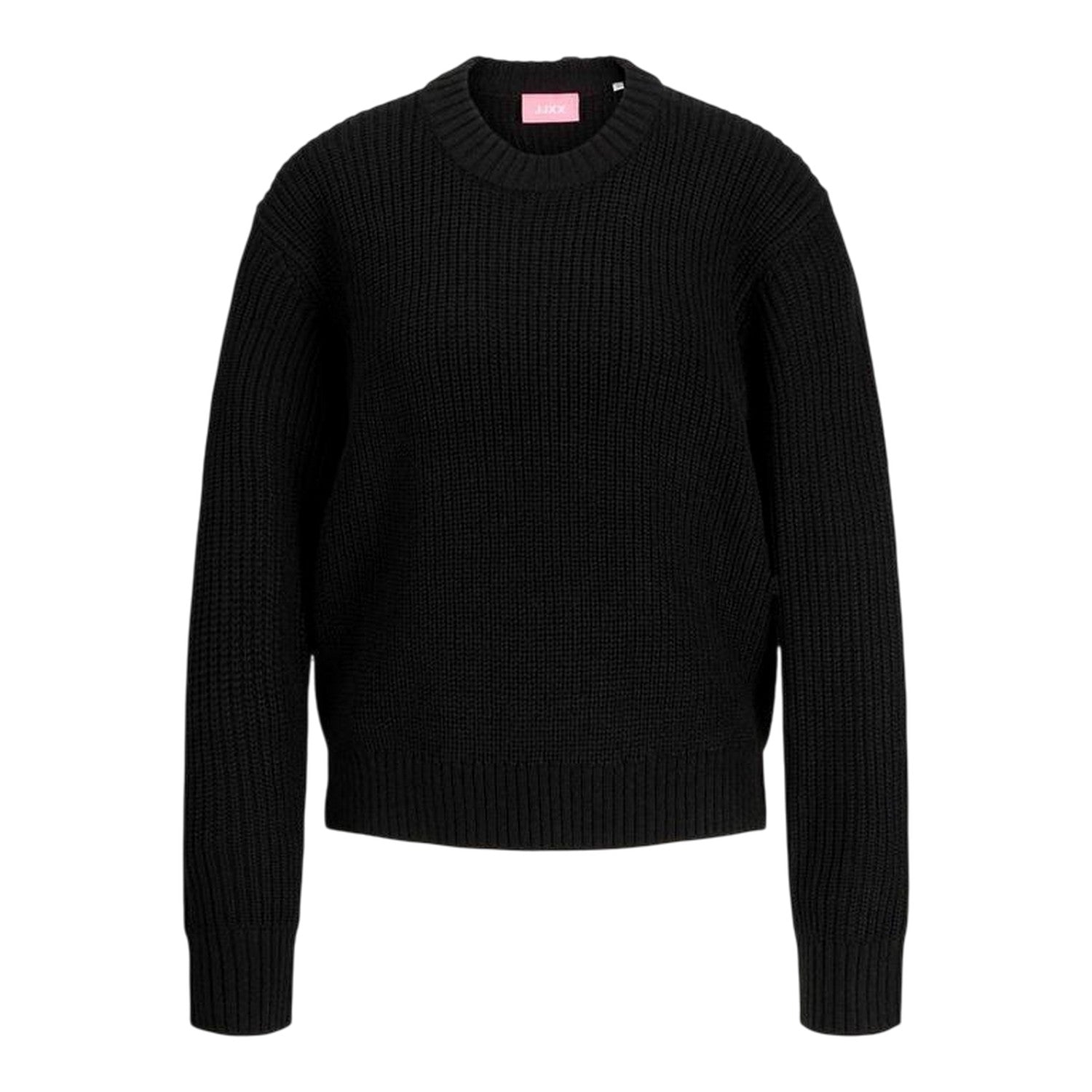 Black - Front - JJXX Womens-Ladies Knitted Crew Neck Raglan Jumper