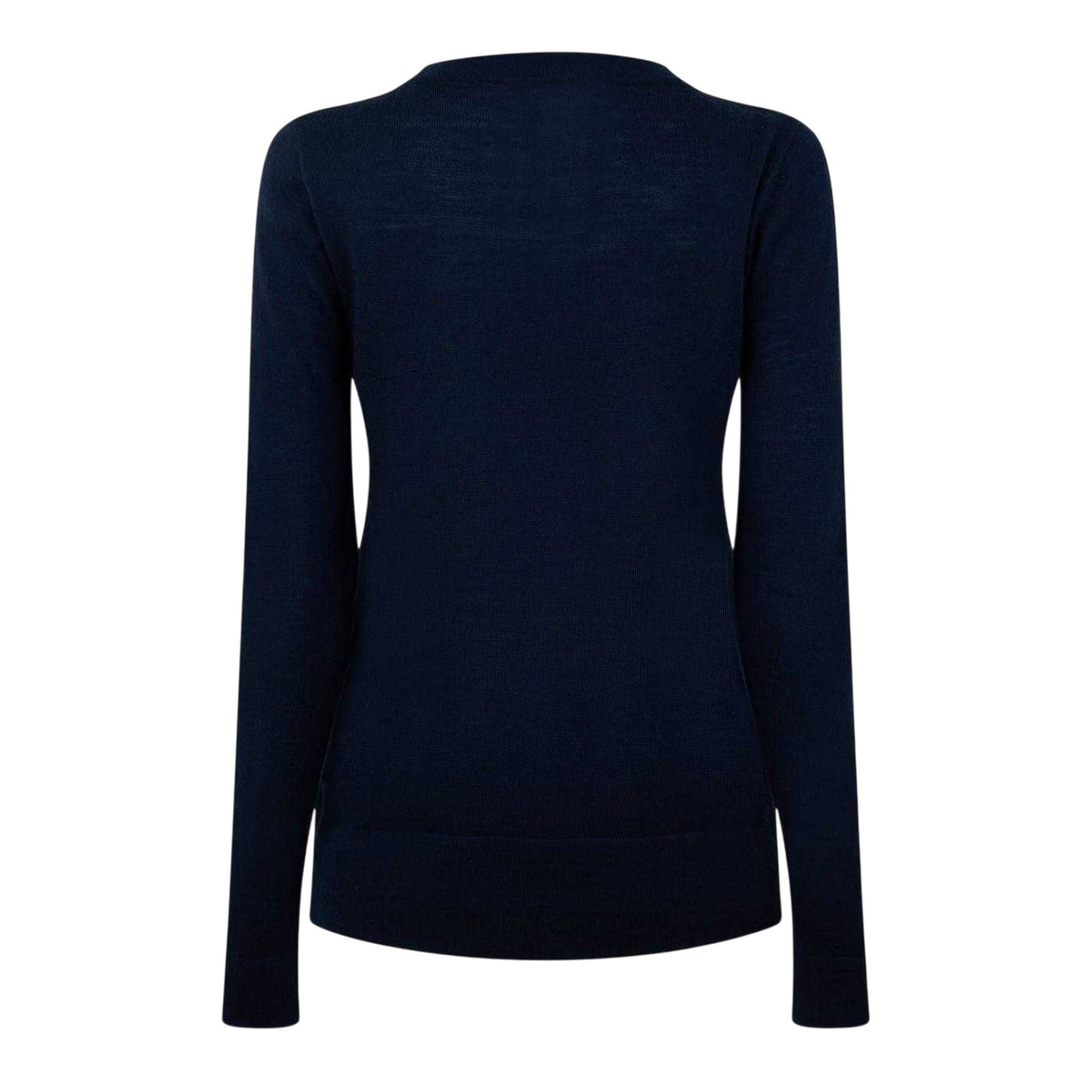 Navy - Back - Biba Womens-Ladies Logo Merino Wool Jumper