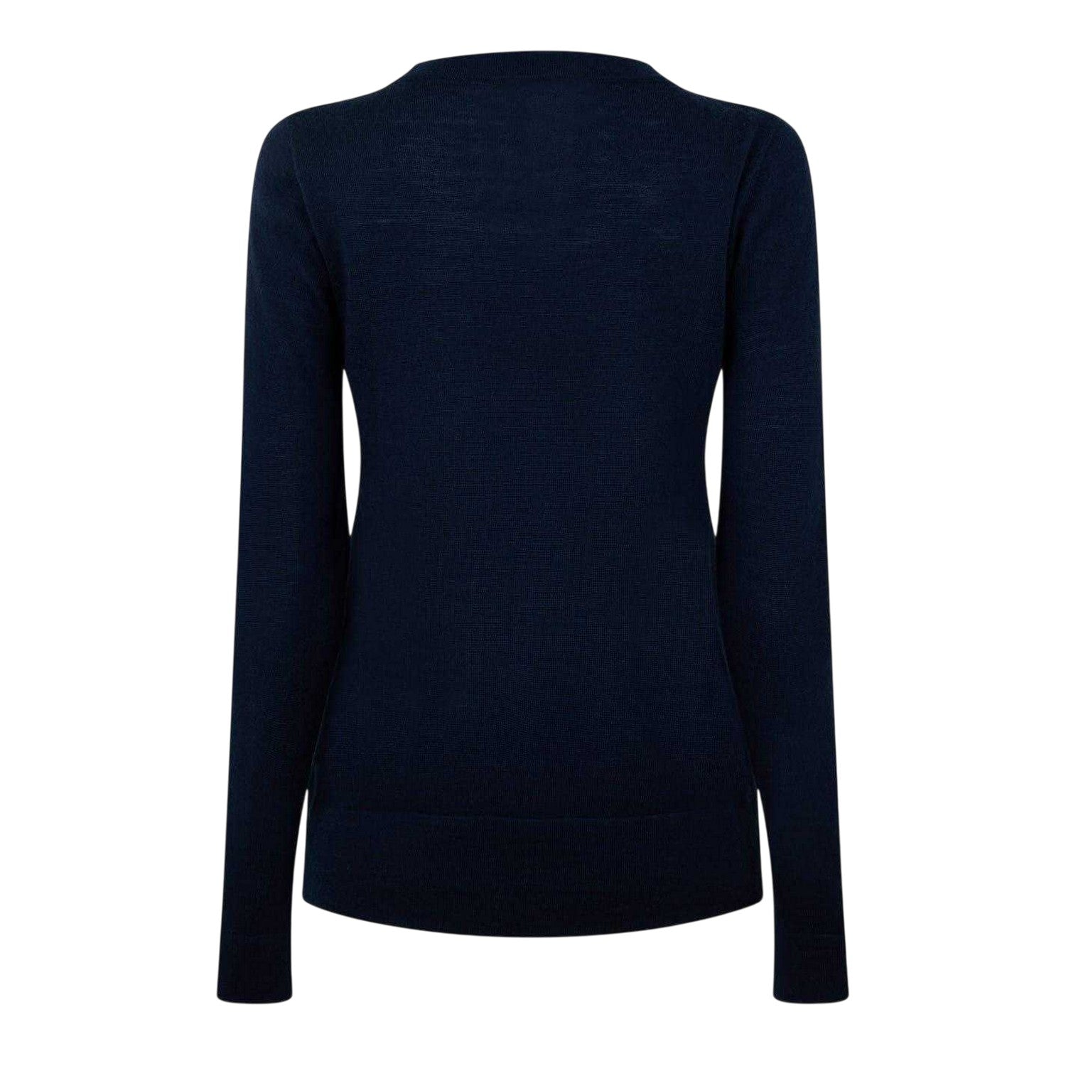 Navy - Back - Biba Womens-Ladies Logo Merino Wool Jumper