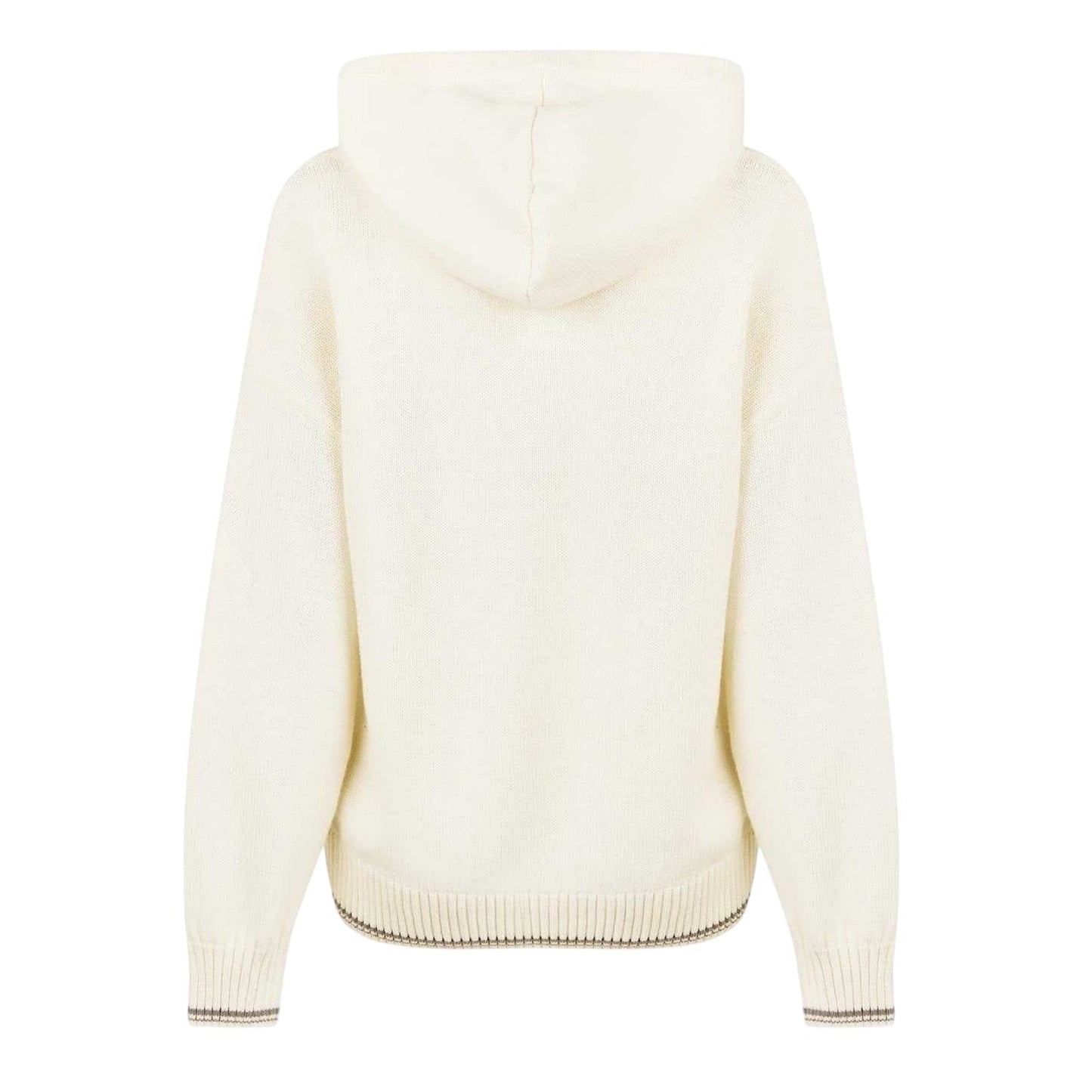 Vintage White - Back - Jack Wills Womens-Ladies Knitted Hoodie