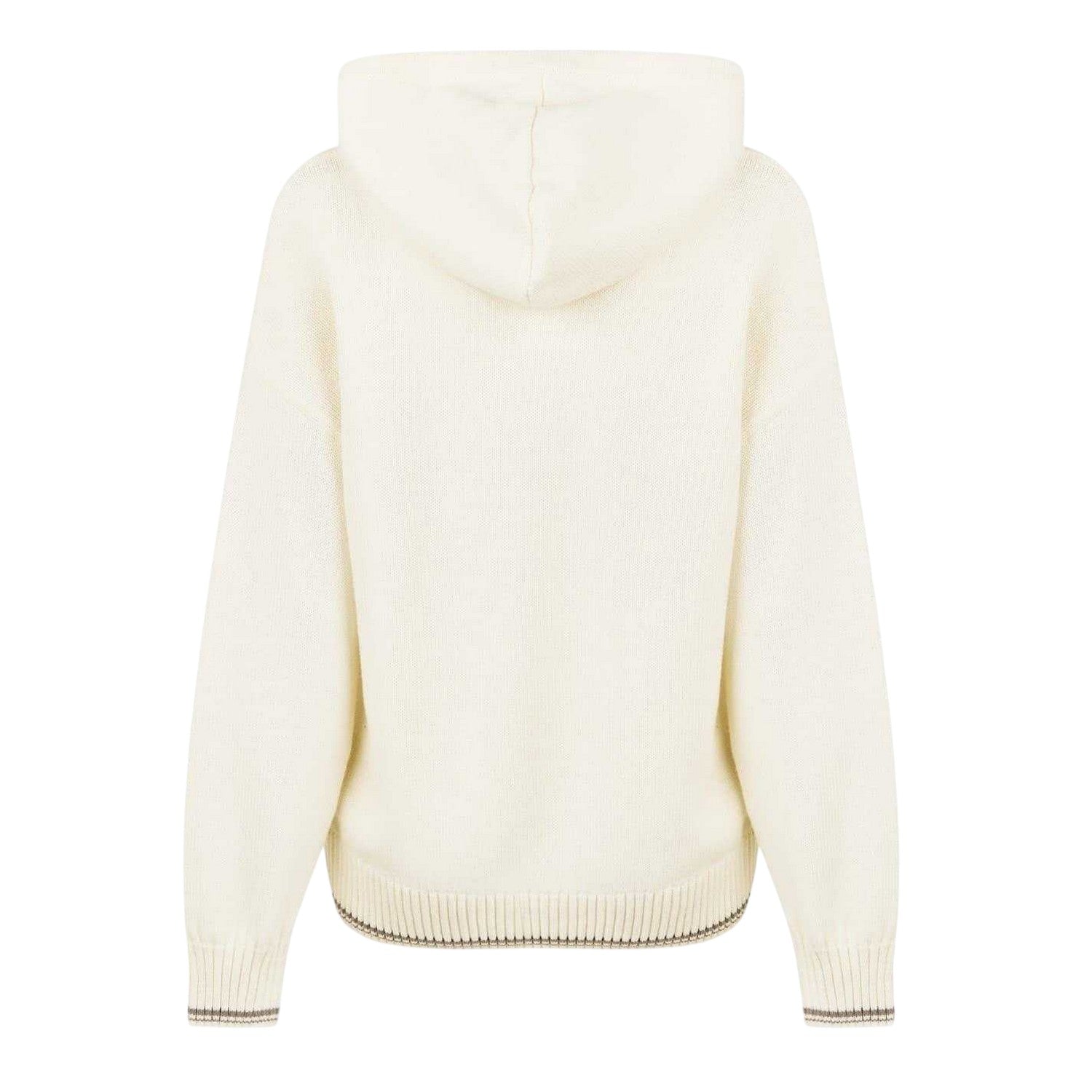 Vintage White - Back - Jack Wills Womens-Ladies Knitted Hoodie