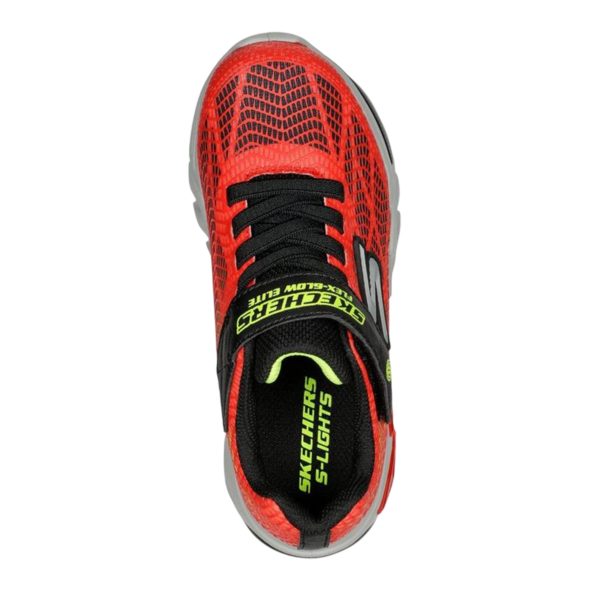 Red-Black - Side - Skechers Boys Flex-Glow Light Up Trainers