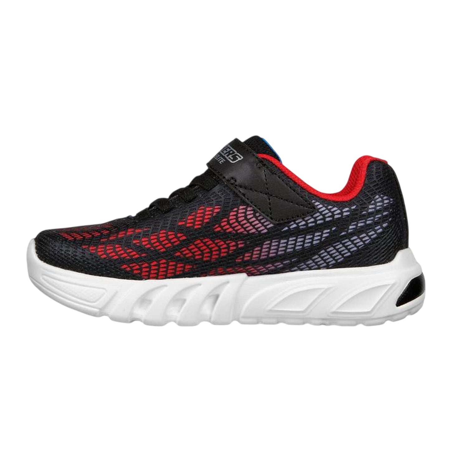 Black Blue - Back - Skechers Boys Flex-Glow Light Up Trainers