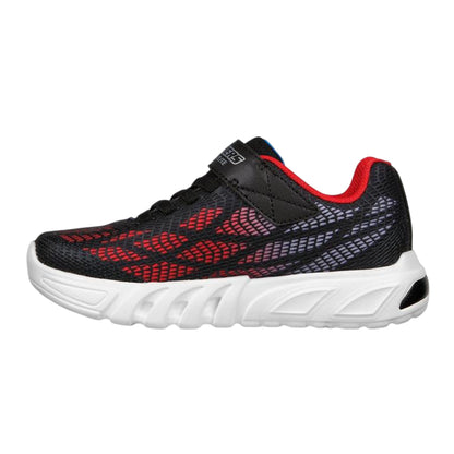 Black Blue - Back - Skechers Boys Flex-Glow Light Up Trainers