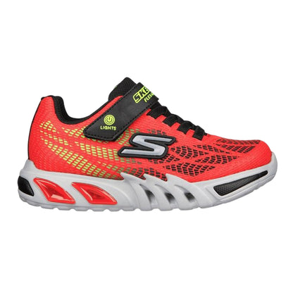 Red-Black - Front - Skechers Boys Flex-Glow Light Up Trainers