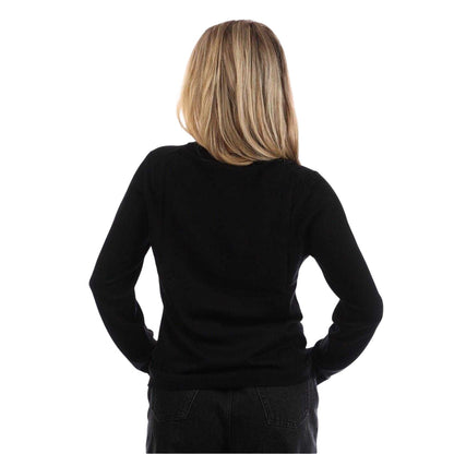 Black - Back - Boss Womens-Ladies Feganasi Crew Neck Pullover