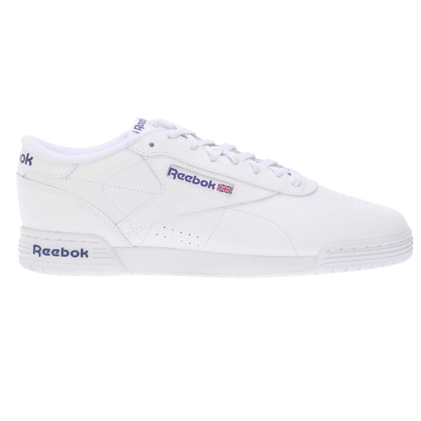 White - Side - Reebok Unisex Adult Ex-O-Fit Lo Clean Logo Leather Trainers
