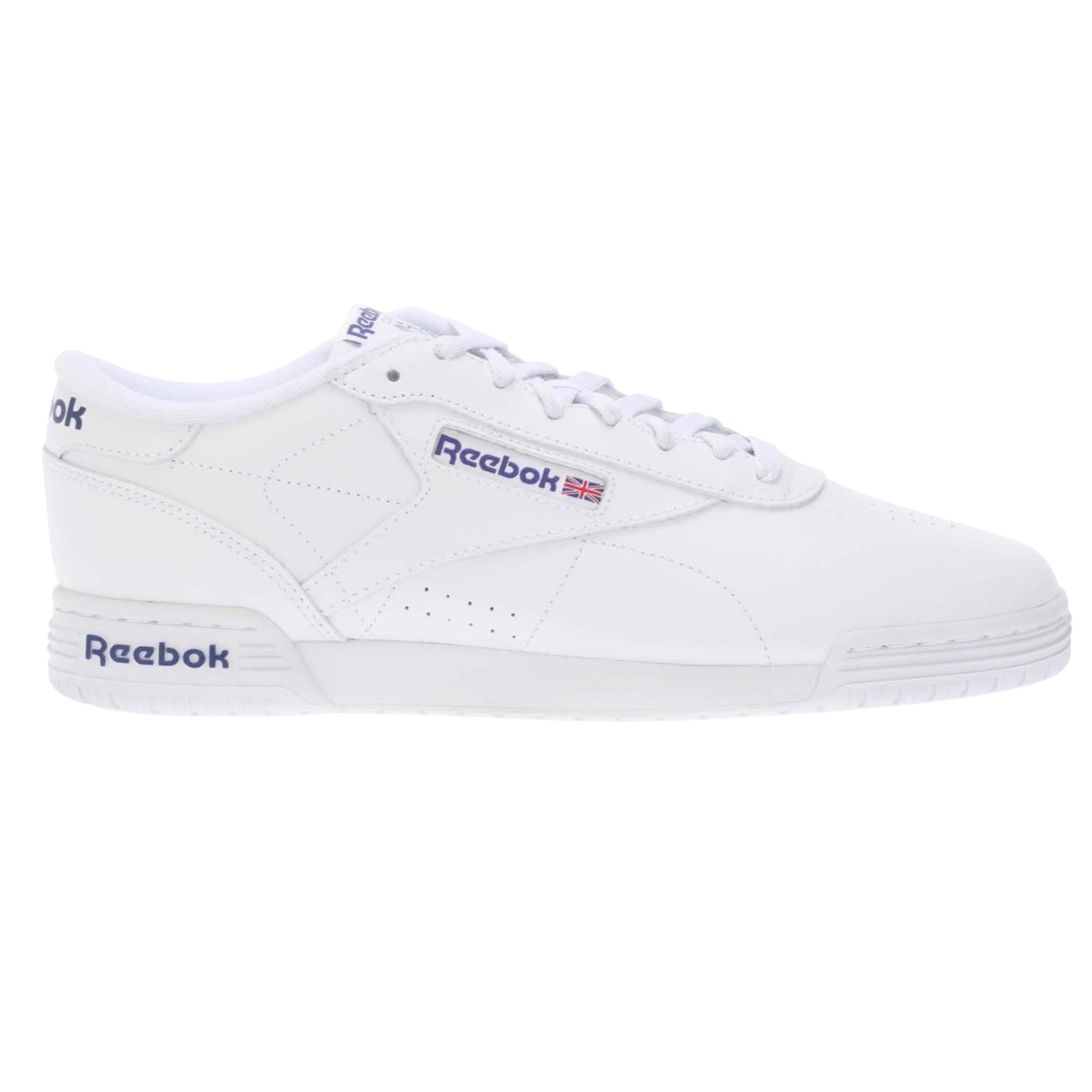 White - Side - Reebok Unisex Adult Ex-O-Fit Lo Clean Logo Leather Trainers