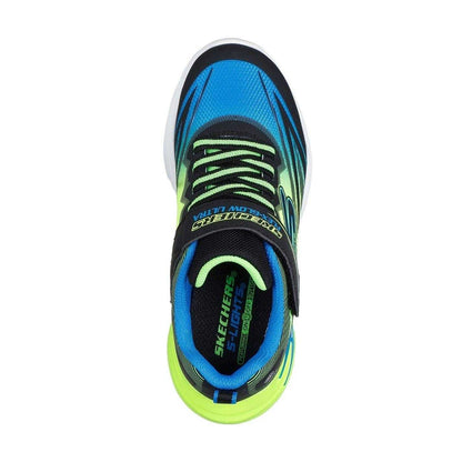 Black-Blue - Lifestyle - Skechers Boys Flex-GlowUltra Light Up Trainers