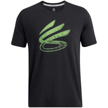 Black-Green - Front - Under Armour Mens Trend Stephen Curry Logo T-Shirt