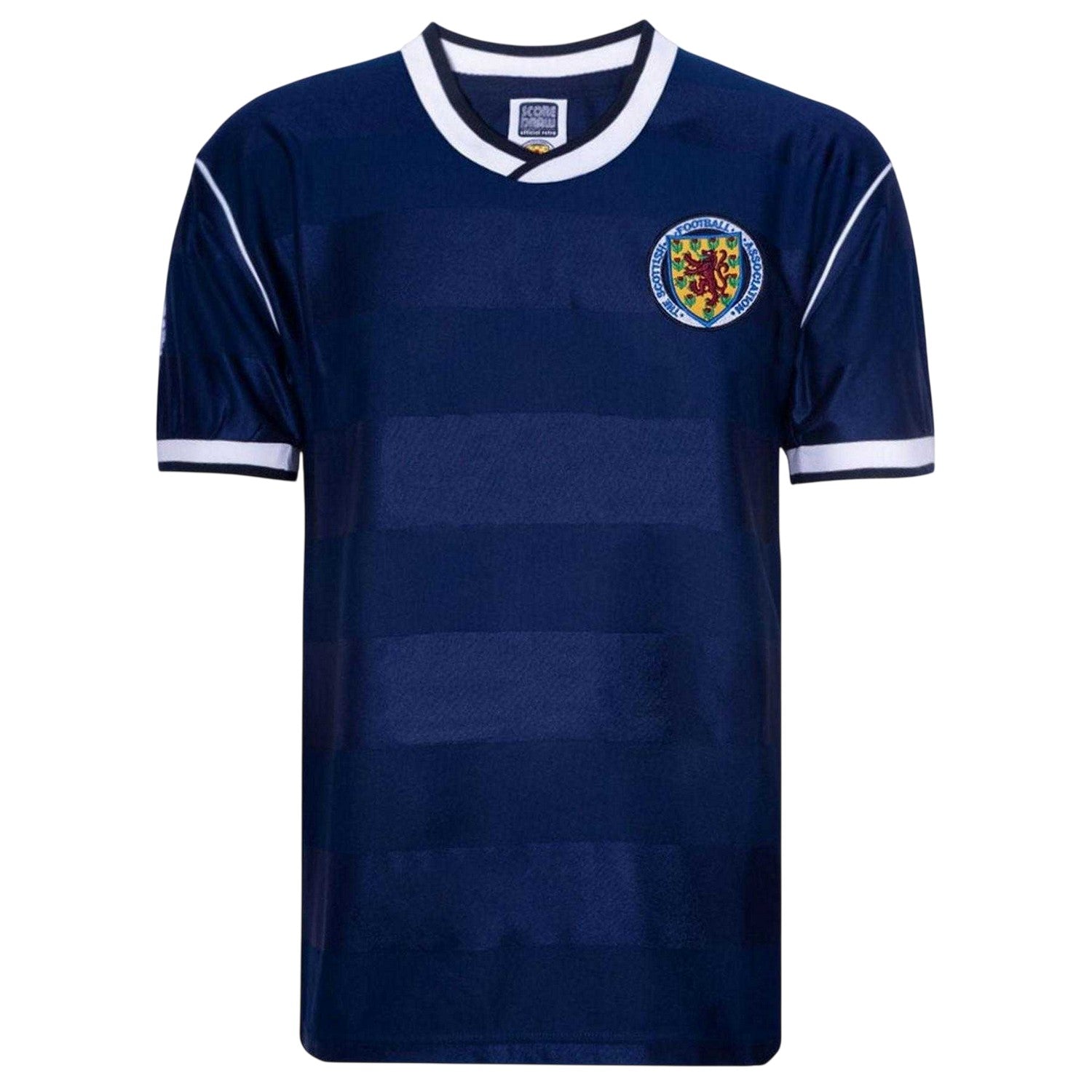Blue-White - Front - Score Draw Mens International Scotland Football Shirt