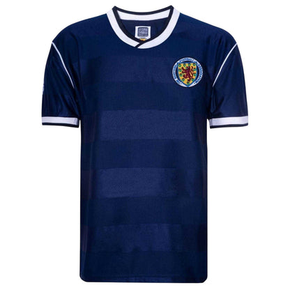 Blue-White - Front - Score Draw Mens International Scotland Football Shirt