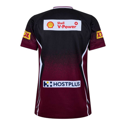 Burgundy-Black - Back - Puma Mens International Queensland Maroons Football Shirt