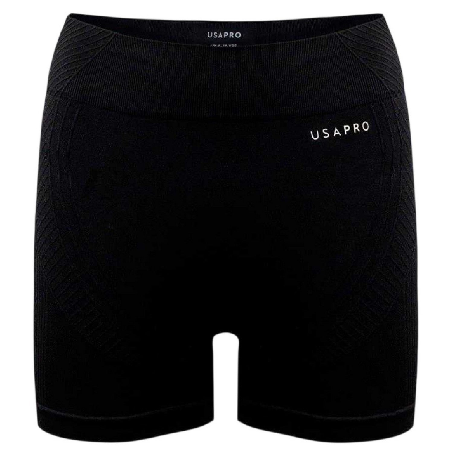 Black - Front - USA Pro Childrens-Kids Seamless Cycling Shorts