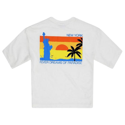 Off White - Back - Rose London Mens Heavyweight T-Shirt