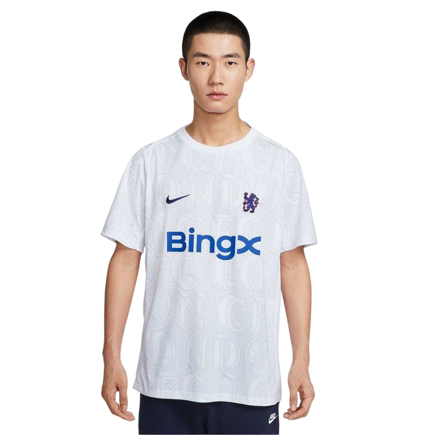 White - Front - Nike Mens 2025-2026 Chelsea FC Slim Football Shirt