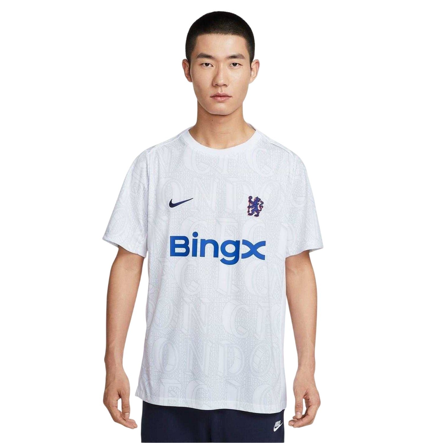 White - Front - Nike Mens 2025-2026 Chelsea FC Slim Football Shirt