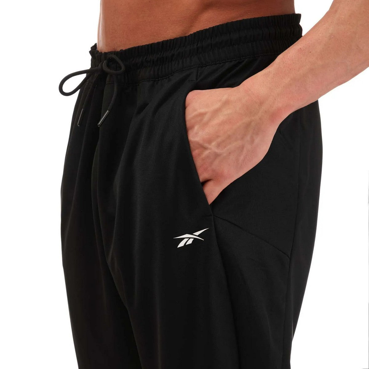 Black - Side - Reebok Mens Workout Ready Jogging Bottoms