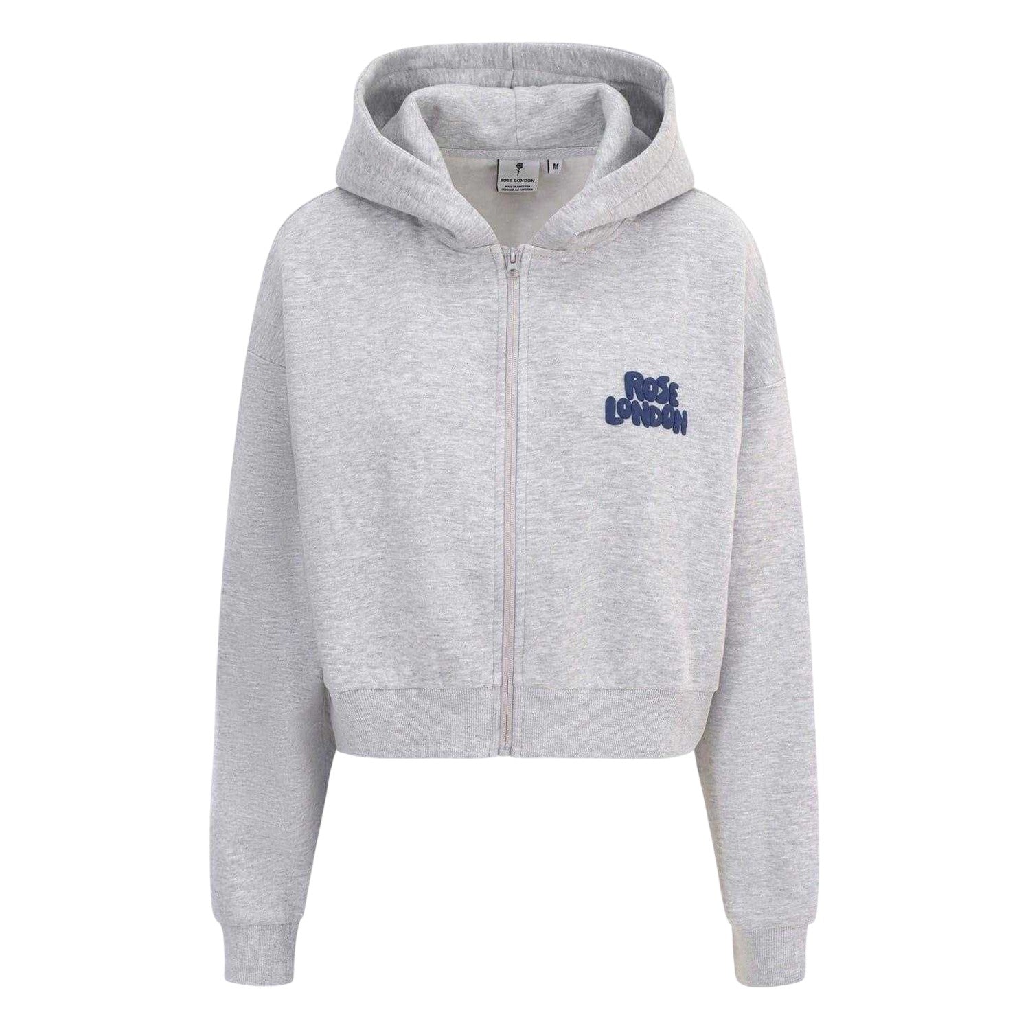 Grey Marl - Front - London Womens-Ladies Long-Sleeved Hoodie