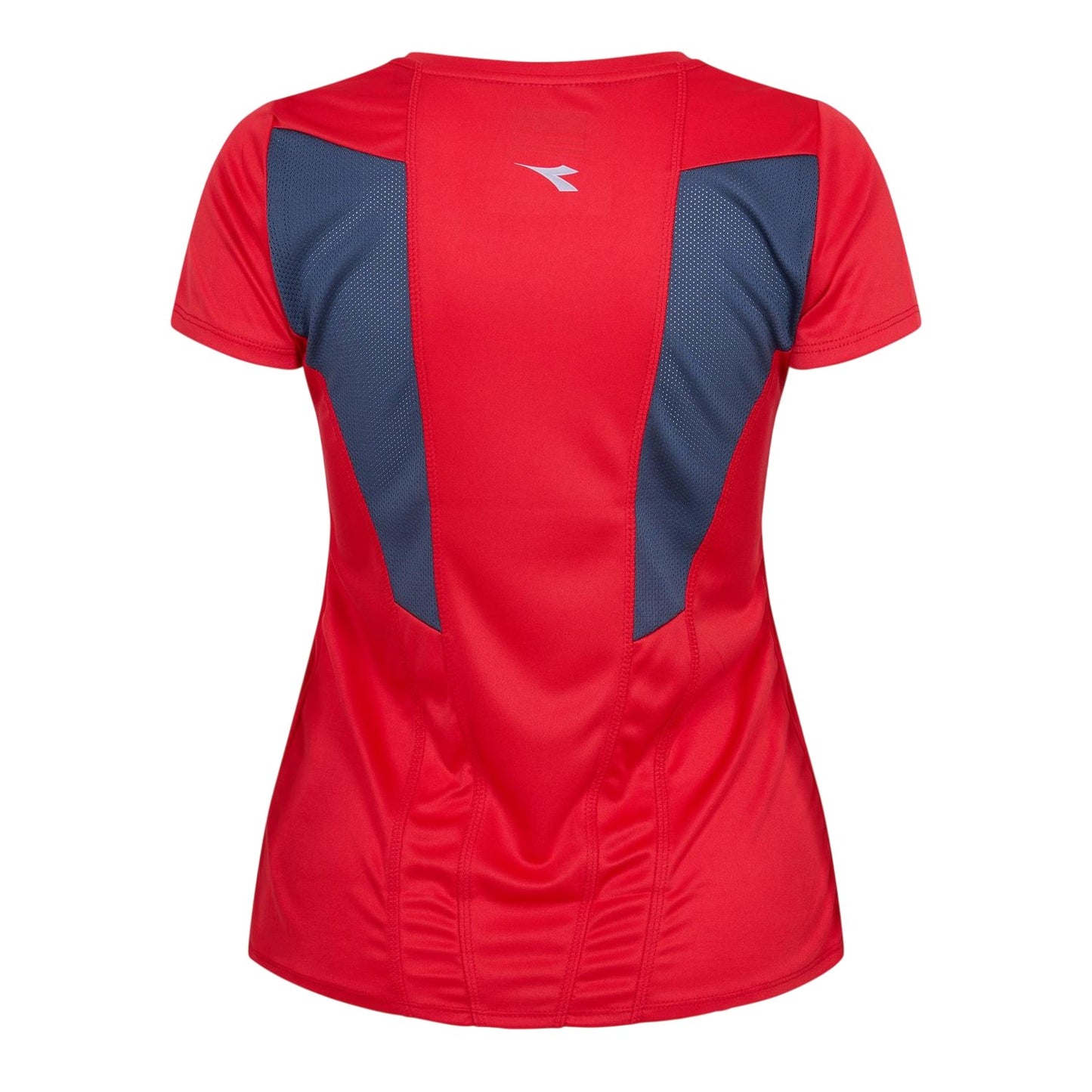 Tomato Red - Back - Diadora Womens-Ladies Logo Mesh Panel T-Shirt