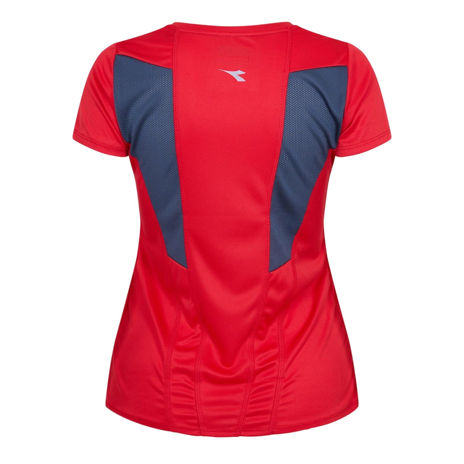 Tomato Red - Back - Diadora Womens-Ladies Logo Mesh Panel T-Shirt