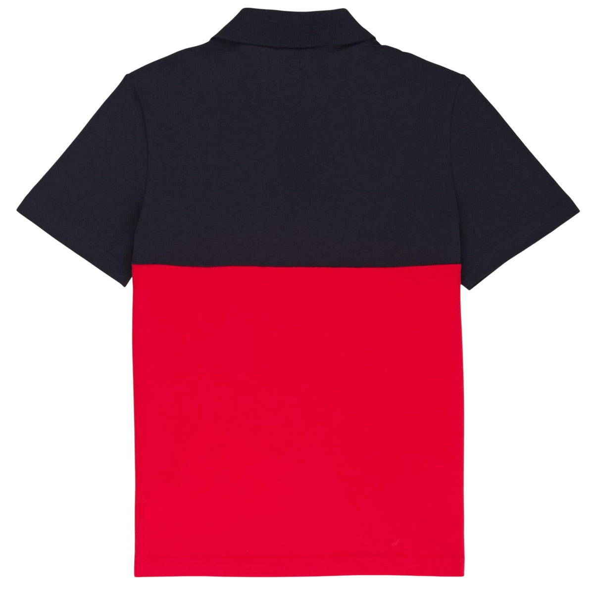Black-Red - Back - Lacoste Mens Colour Block Cotton Stretch Regular Polo Shirt
