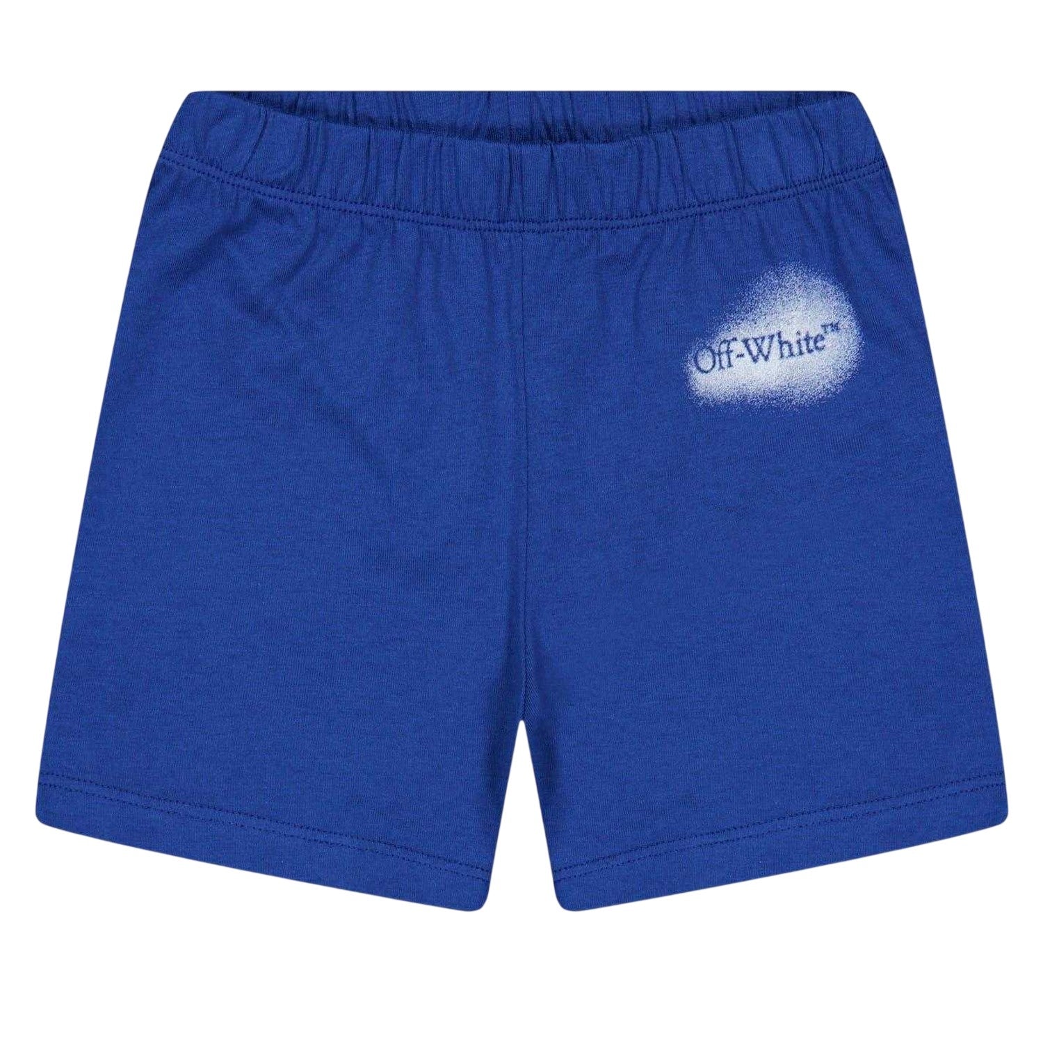 Blue - Front - Off White Baby Spray Logo Sweat Shorts