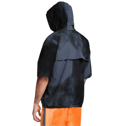 Grey - Back - Under Armour Mens Project Rock Short-Sleeved Hoodie