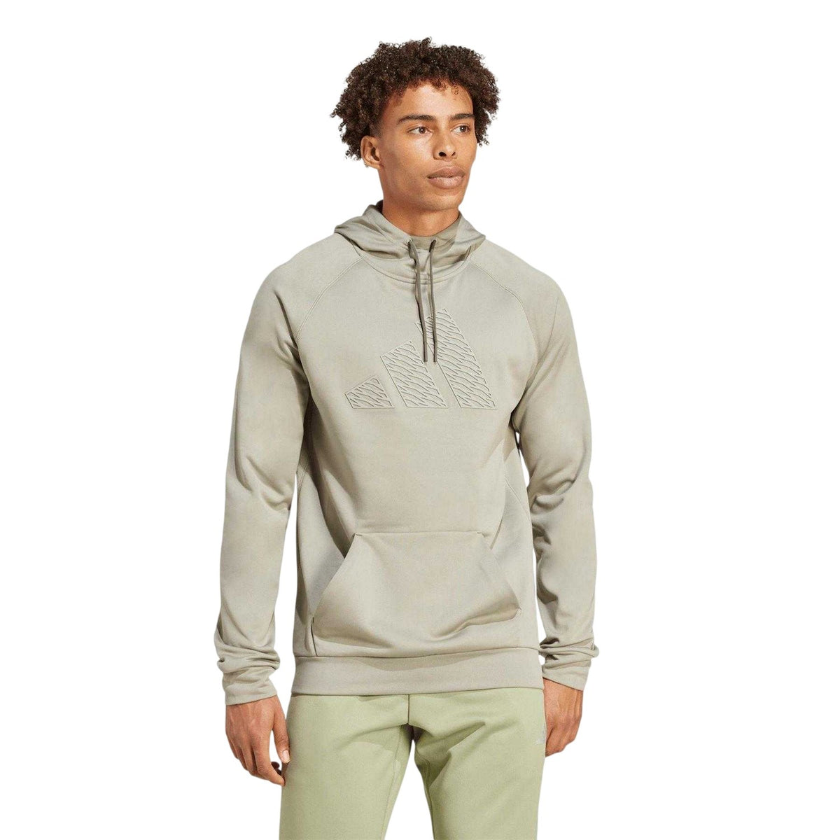 Pebble - Side - Adidas Mens Game and Go Embossed Pullover Hoodie