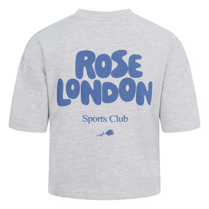 Grey Marl - Back - Rose London Womens-Ladies All Love Crop T-Shirt