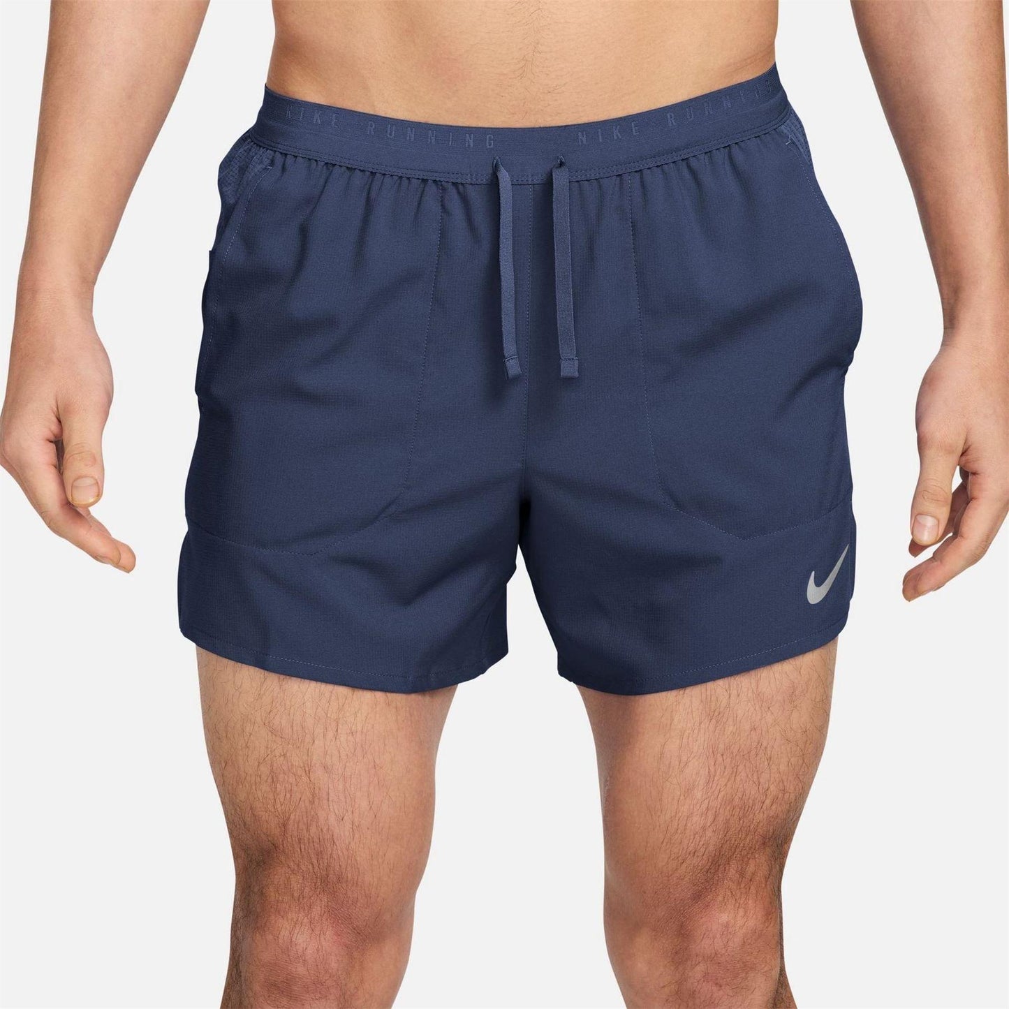 Midnight Navy - Front - Nike Mens Stride Running Shorts