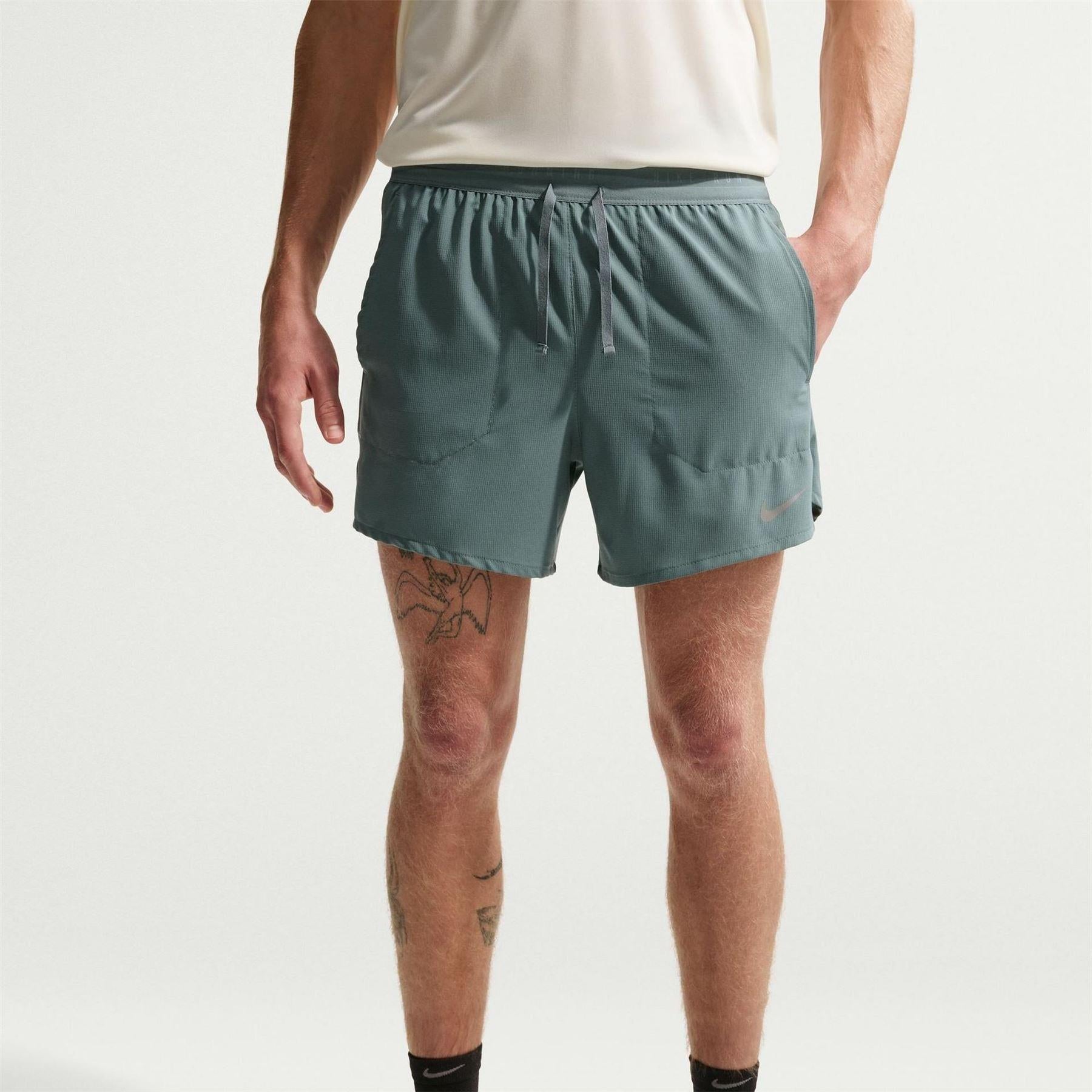 Slate Grey - Pack Shot - Nike Mens Stride Running Shorts