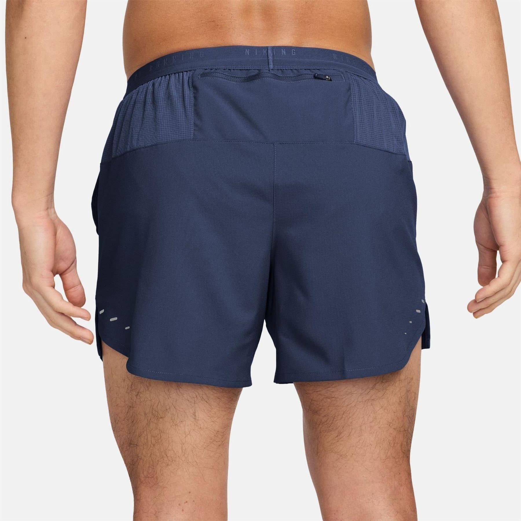 Midnight Navy - Close up - Nike Mens Stride Running Shorts