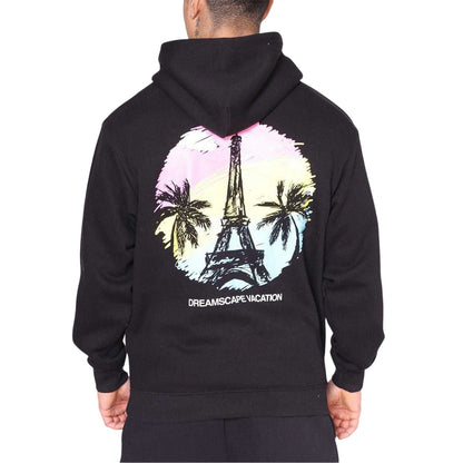 Black - Back - Rose London Mens Dreamscape Hoodie