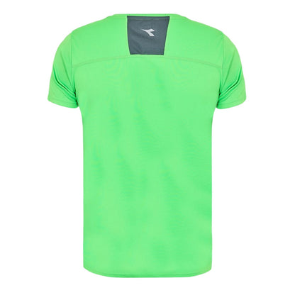 Green Fluo - Back - Diadora Mens Reflective Crew Neck Competition T-Shirt