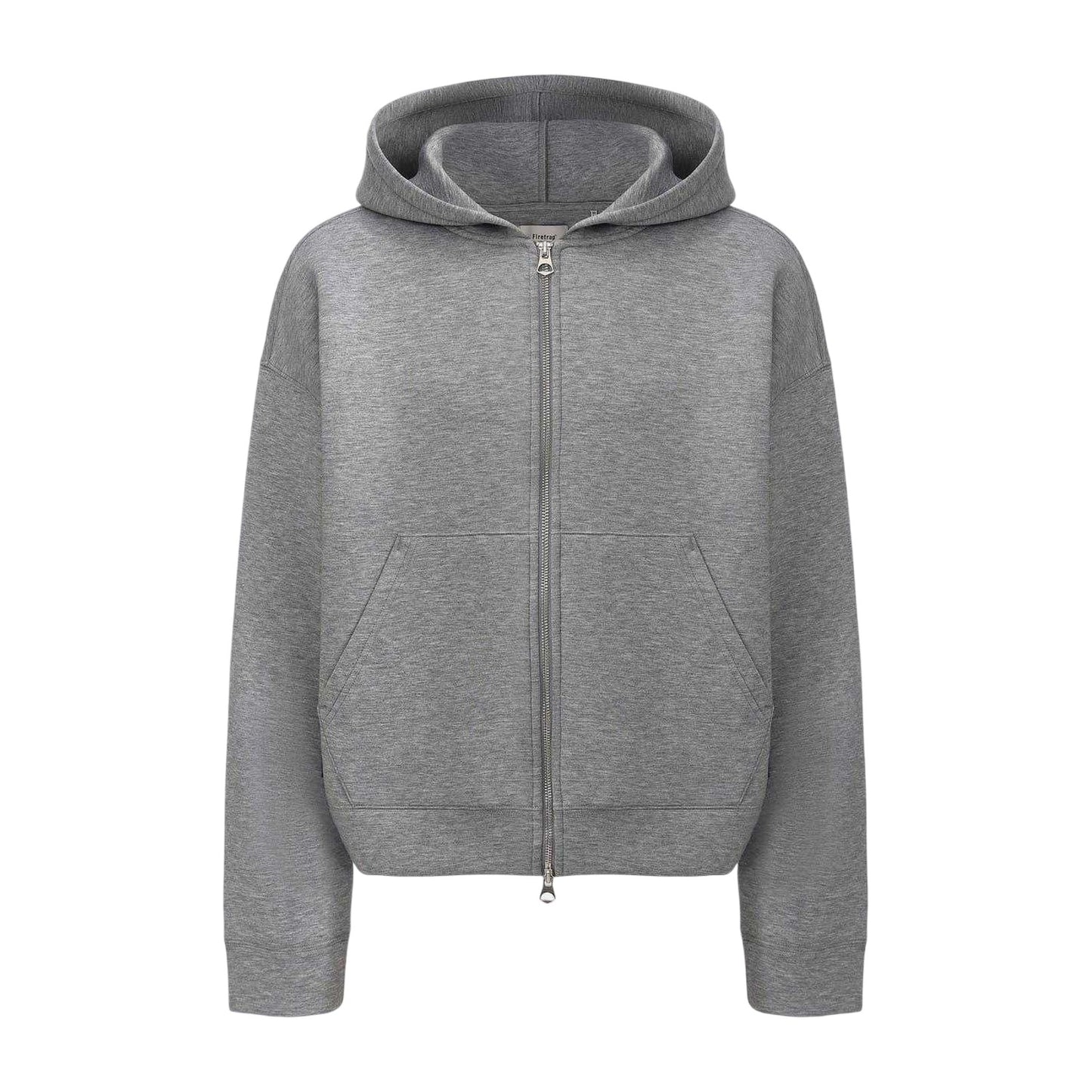 Grey - Front - Firetrap Mens Full Zip Hoodie