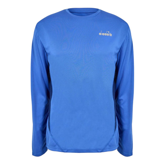 Persian Blue - Front - Diadora Mens X Run Logo Long-Sleeved T-Shirt