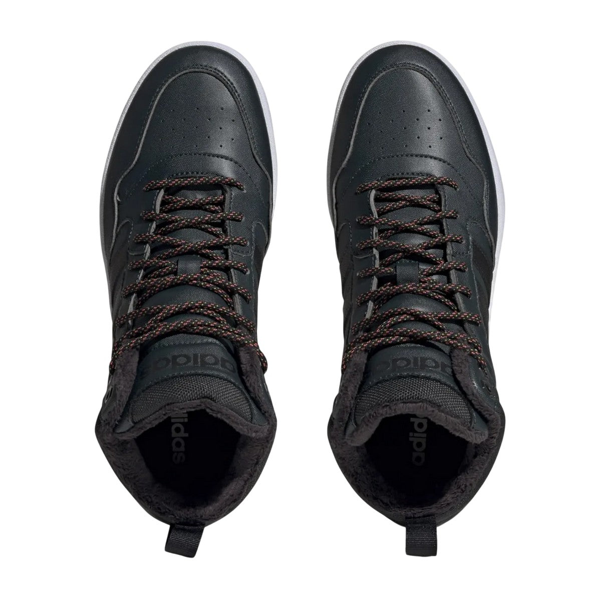 Green - Lifestyle - Adidas Mens Hoops 3.0 Mid Winterized Trainers