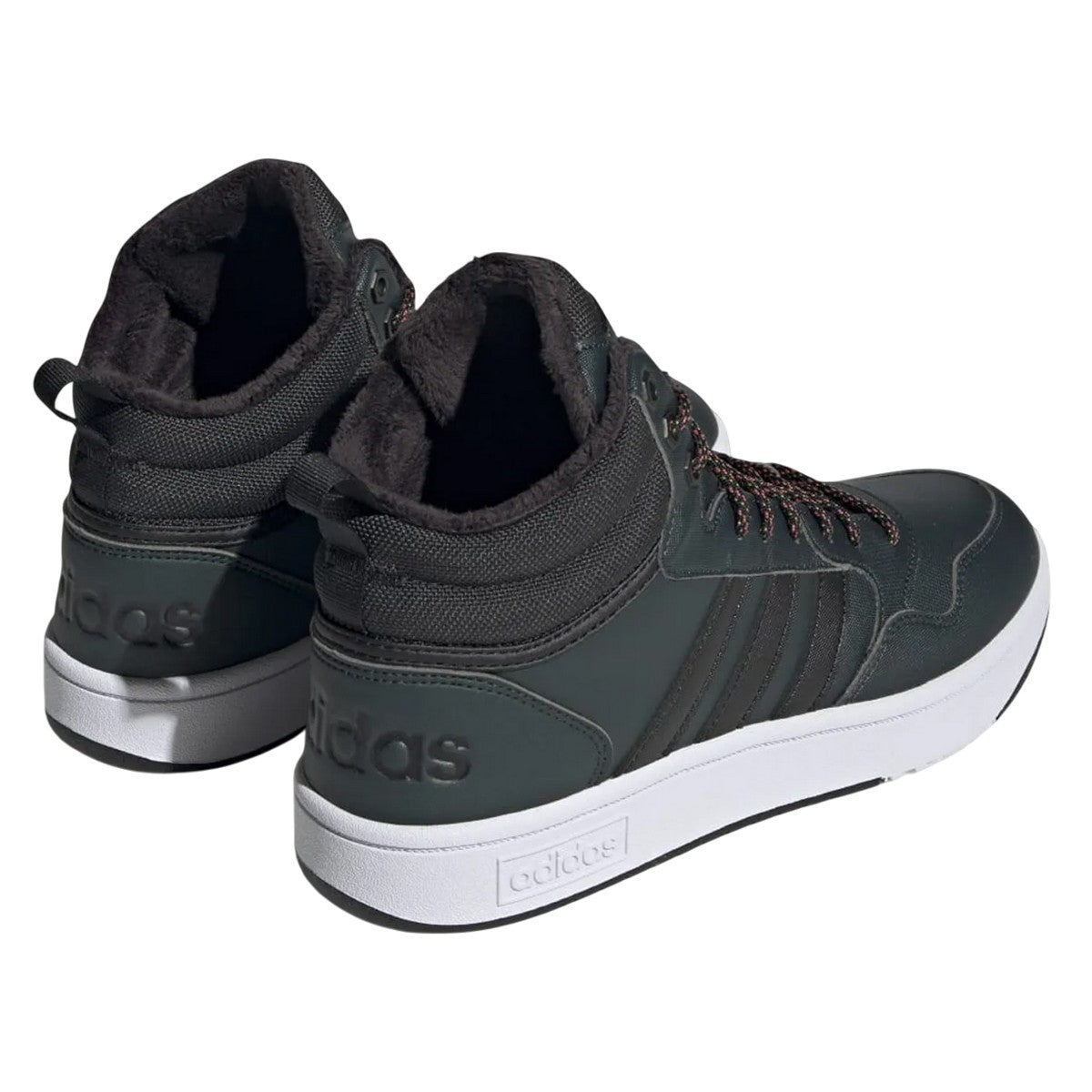 Green - Back - Adidas Mens Hoops 3.0 Mid Winterized Trainers
