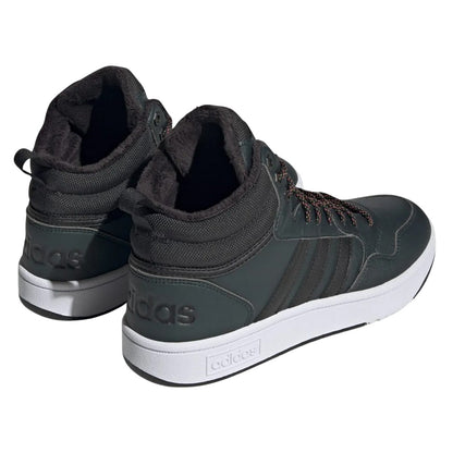 Green - Back - Adidas Mens Hoops 3.0 Mid Winterized Trainers