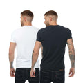 White-Black - Back - Emporio Armani Mens Underwear Logo T-Shirt (Pack of 2)