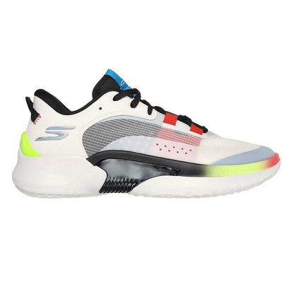 Black-White - Front - Skechers Mens Go Run Swirl Tech Speed Mesh Trainers