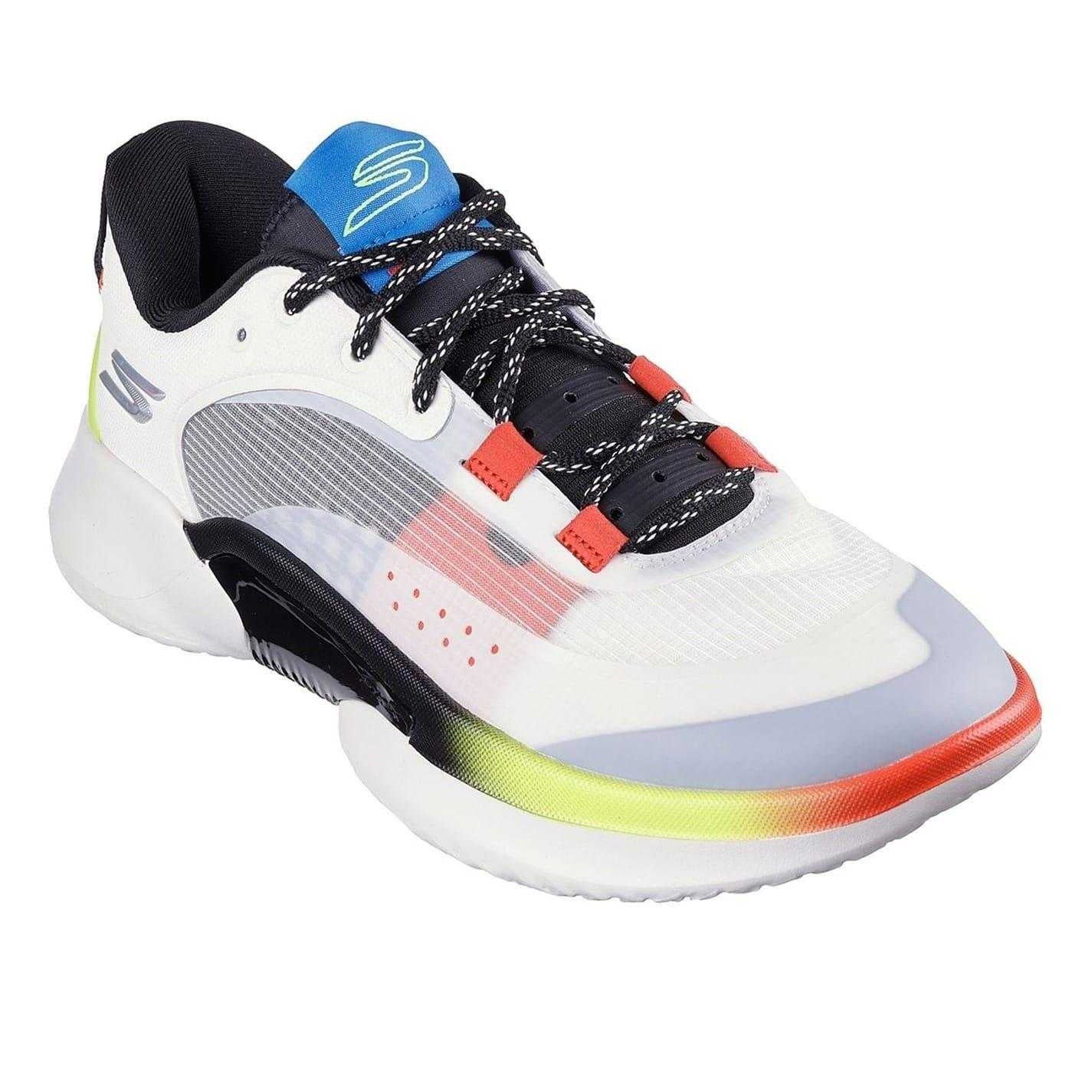 Black-White - Pack Shot - Skechers Mens Go Run Swirl Tech Speed Mesh Trainers
