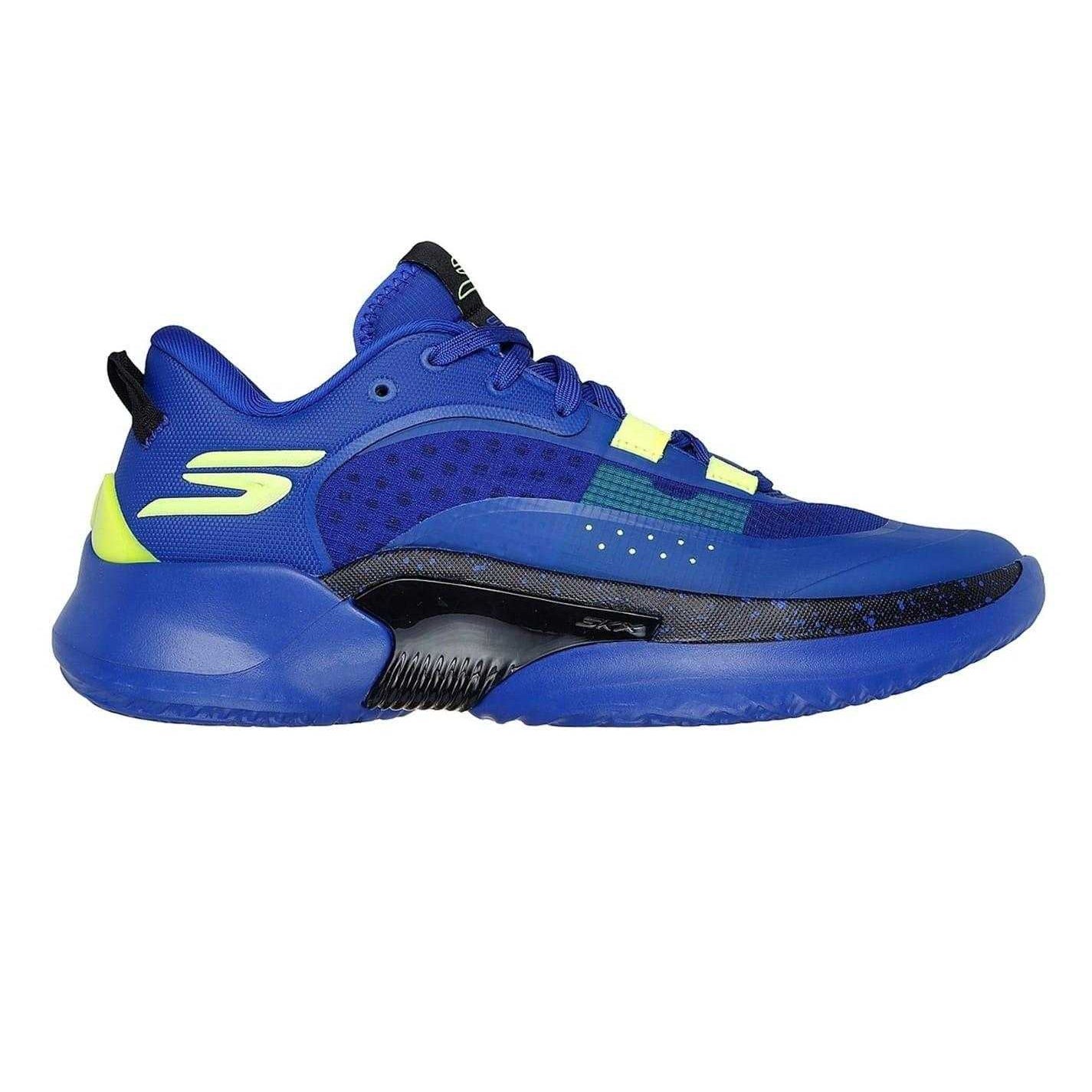 Blue-Black - Front - Skechers Mens Go Run Swirl Tech Speed Mesh Trainers