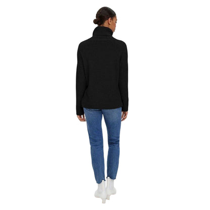Black - Back - Vero Moda Womens-Ladies Cowl Neck Regular Pullover