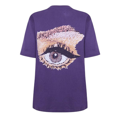 Purple - Back - Diadora Womens-Ladies Eye Crew Neck T-Shirt