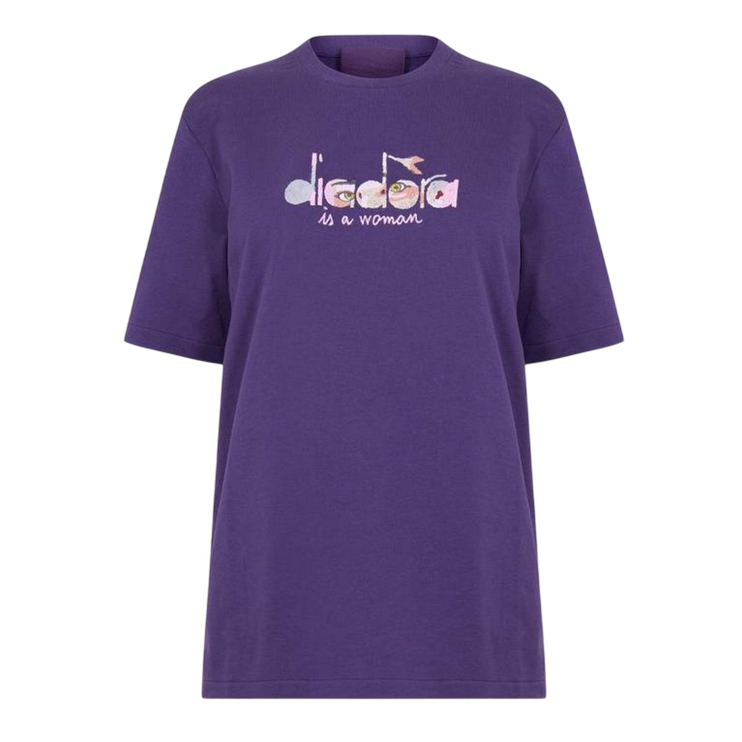 Purple - Front - Diadora Womens-Ladies Eye Crew Neck T-Shirt